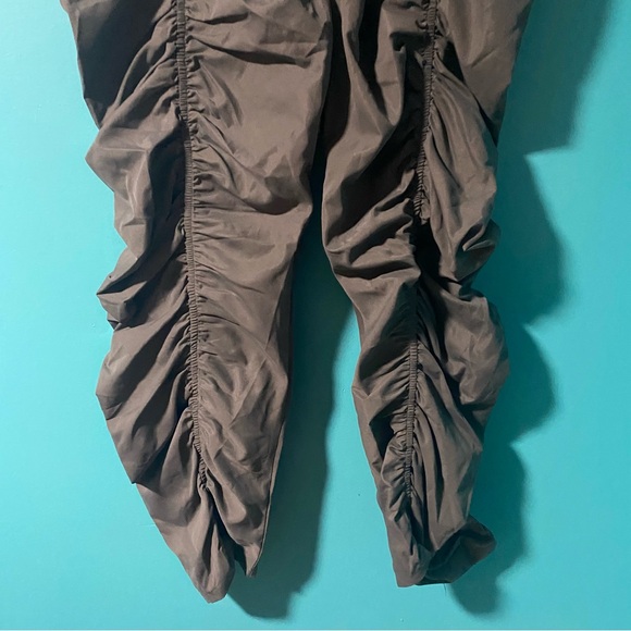 Shein Curve 4X Grey Ruched Stacked Pants Elastic Back Waist - Picture 5 of 6